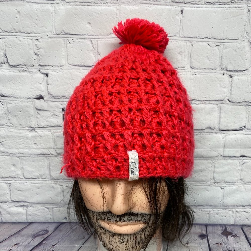 Coal Headwear Beanie Women Hat Cap Pink Cable Knit Winter Cozy Toque POM Top